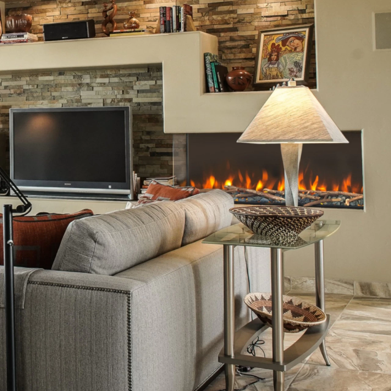 Levico 120 3D LED Kamineinsatz Einbaukamin – Bild 2