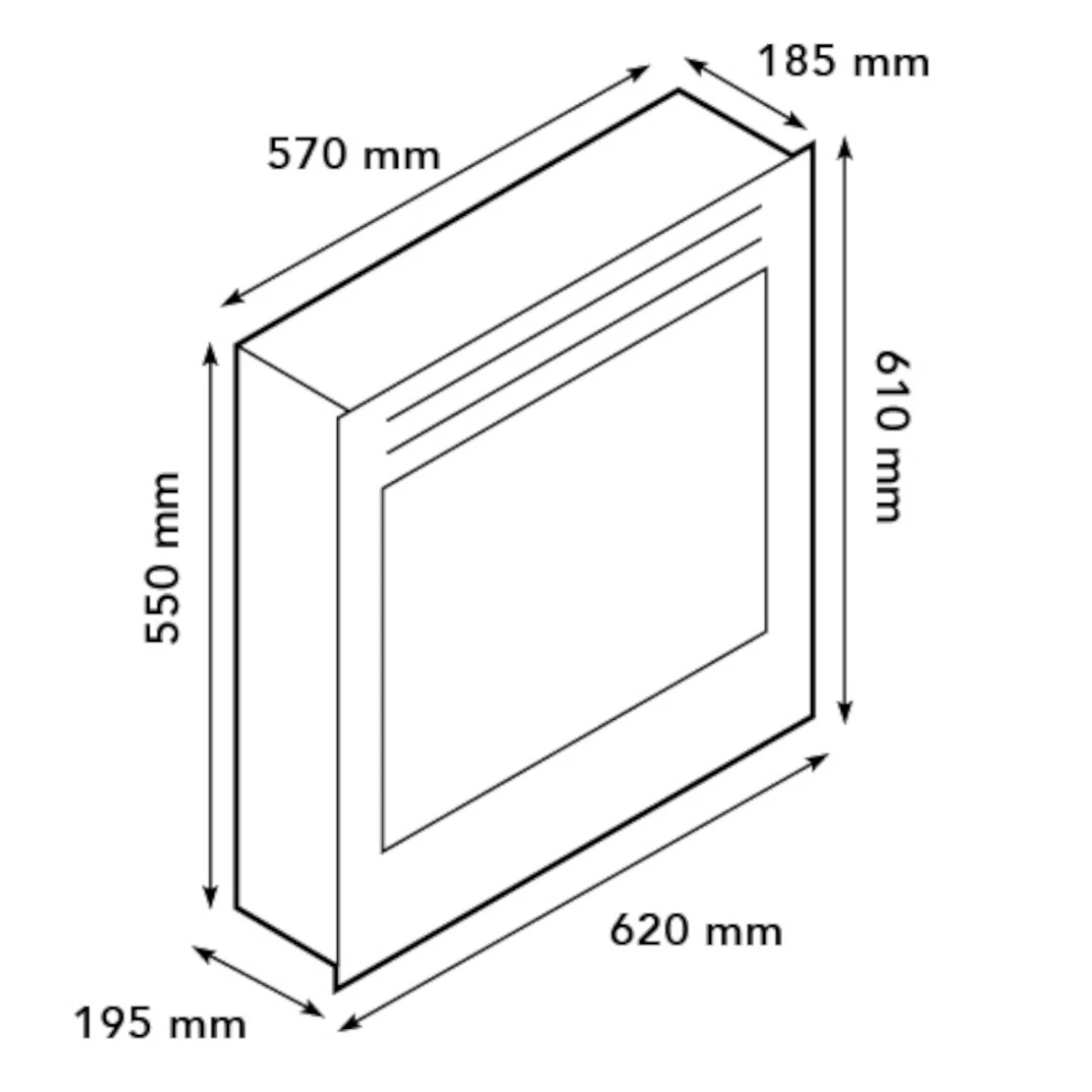 Cadiz Lucius LED Kamin Weiß – Bild 5