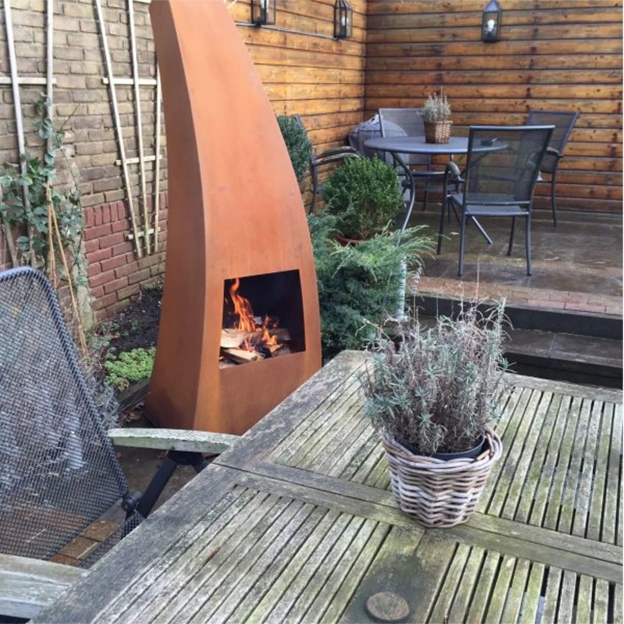 Outdoor/Garten Kamin Maca Corten – Bild 4