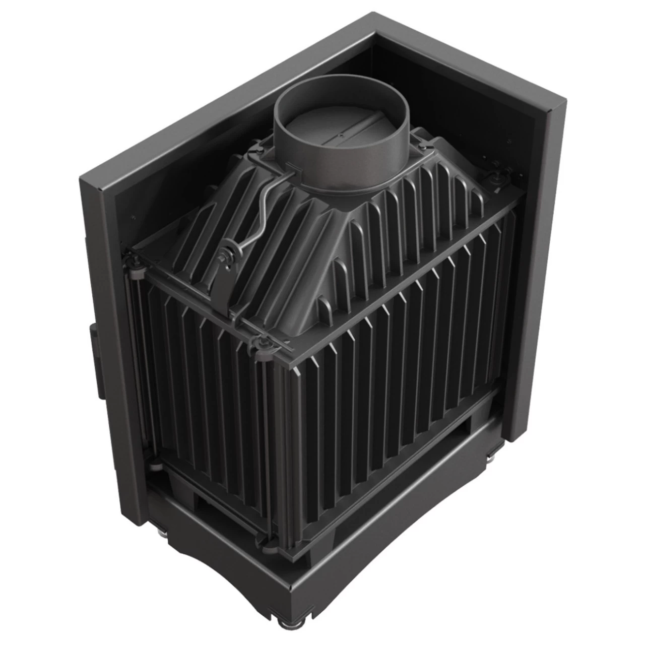 Maja Gusseiserner Eckkamineinsatz Links 8kW Steglos – Bild 2