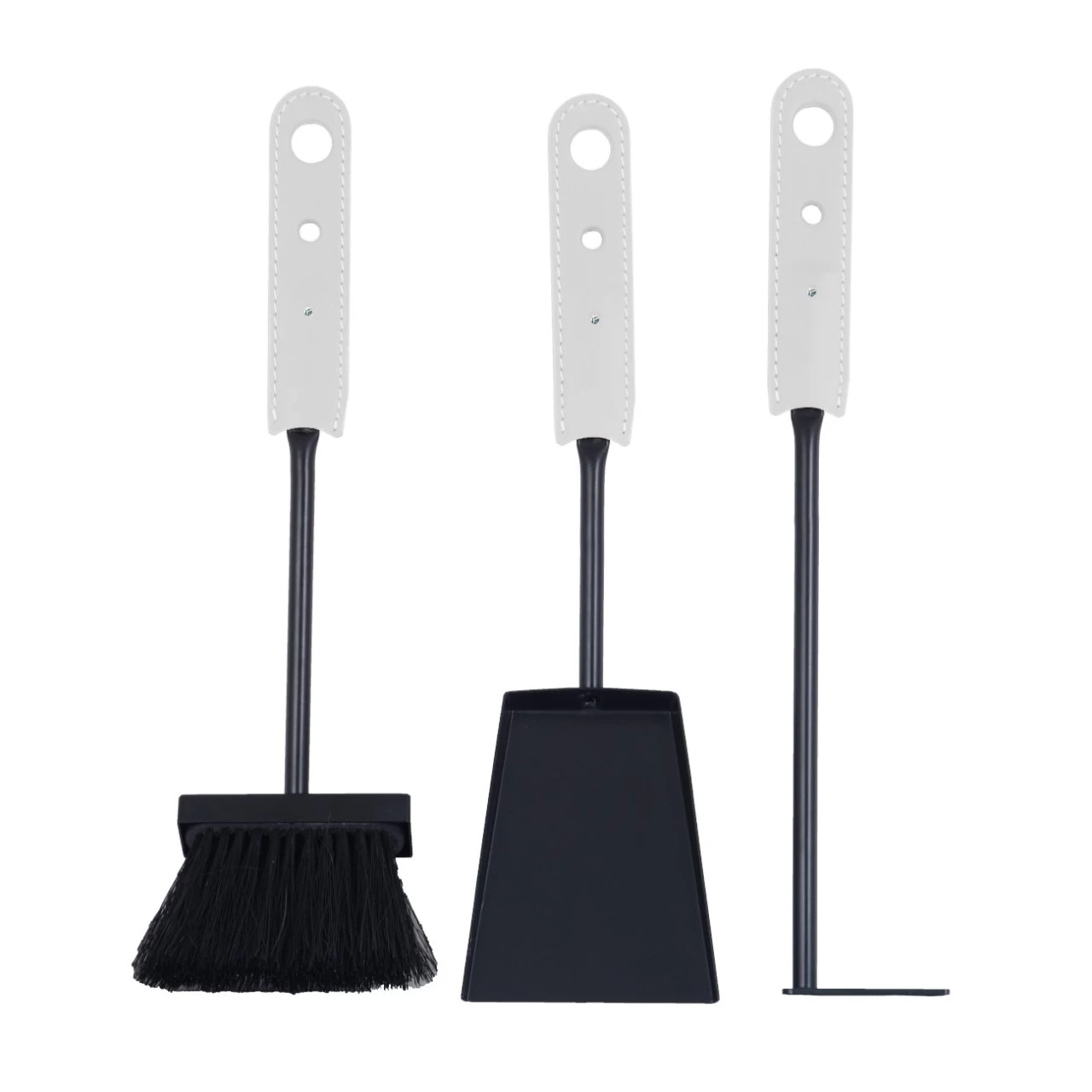 Lycad Designer Kaminbesteckset Und Holzkorb Weiss – Bild 3