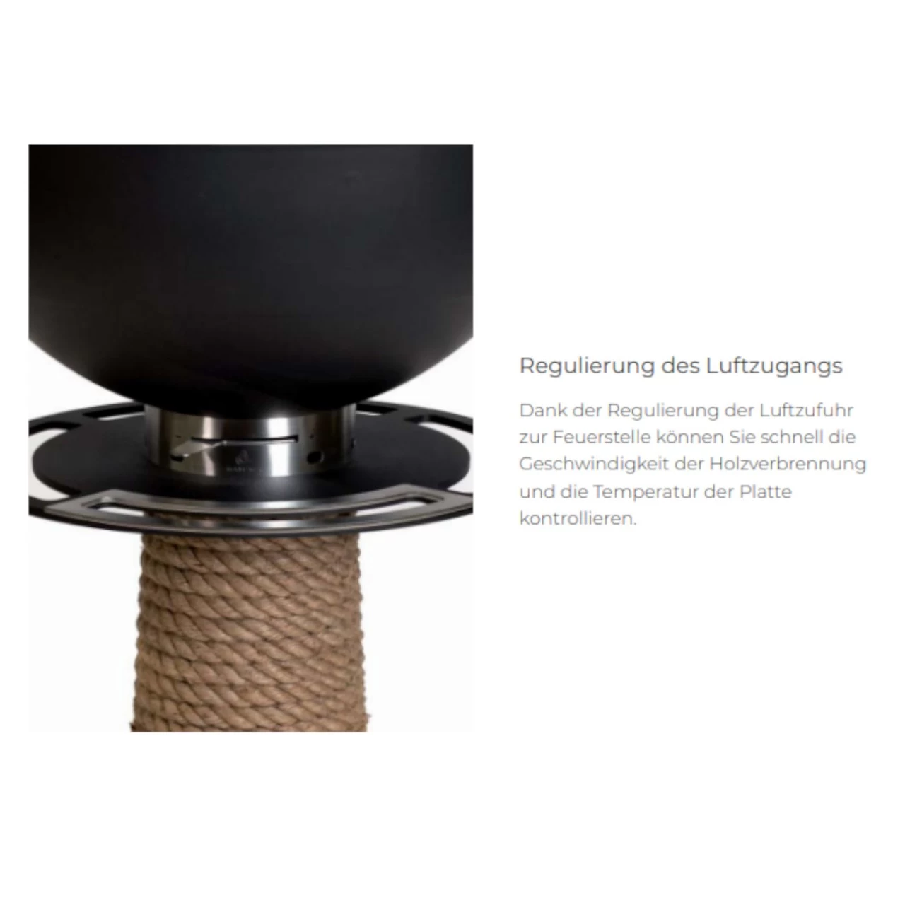 Juno 600 Gartenkamin Plancha Grill Cortenstahl – Bild 12