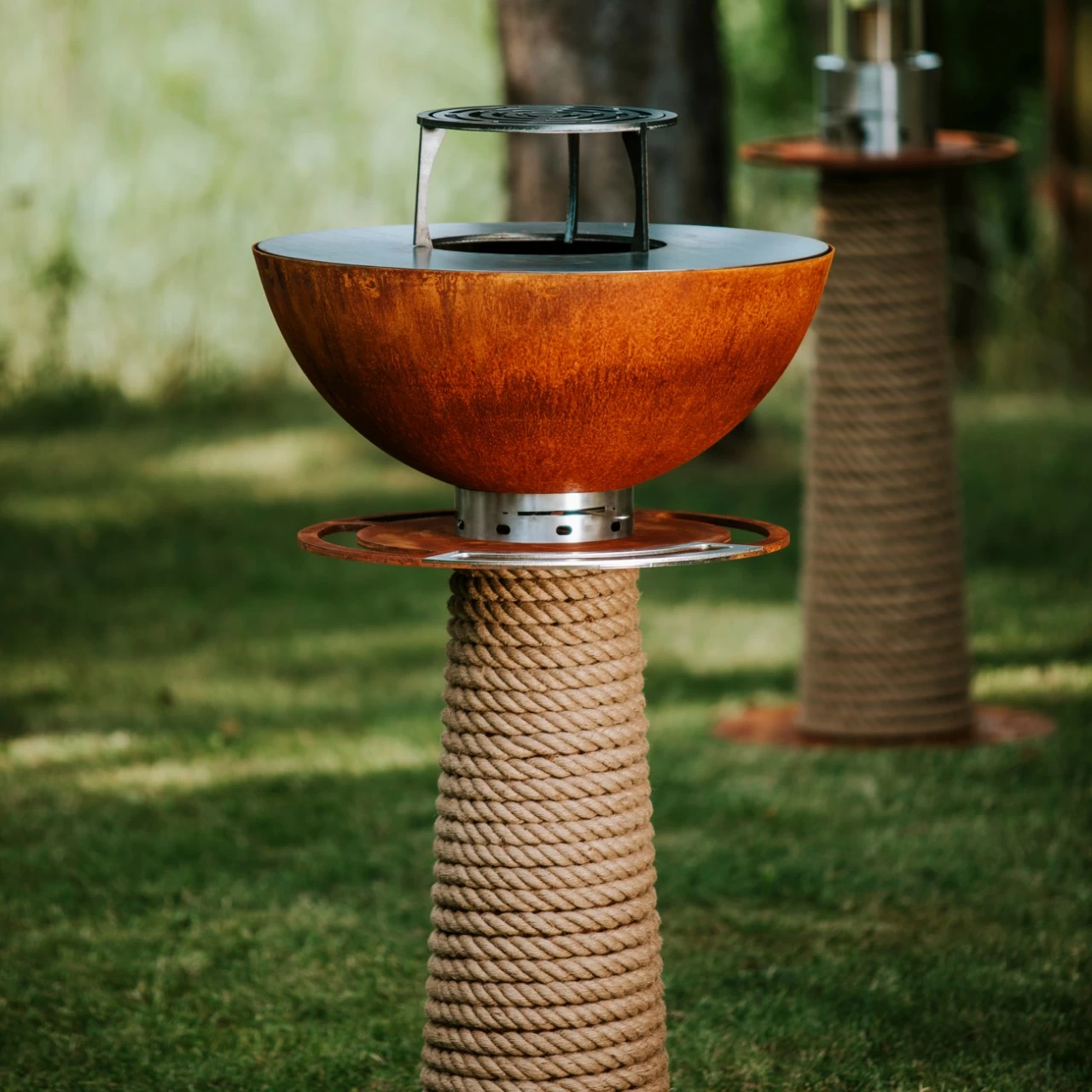 Juno 600 Gartenkamin Plancha Grill Cortenstahl – Bild 10