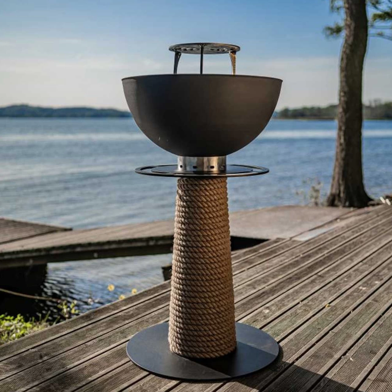 Juno 600 Gartenkamin Plancha Grill Schwarz – Bild 7