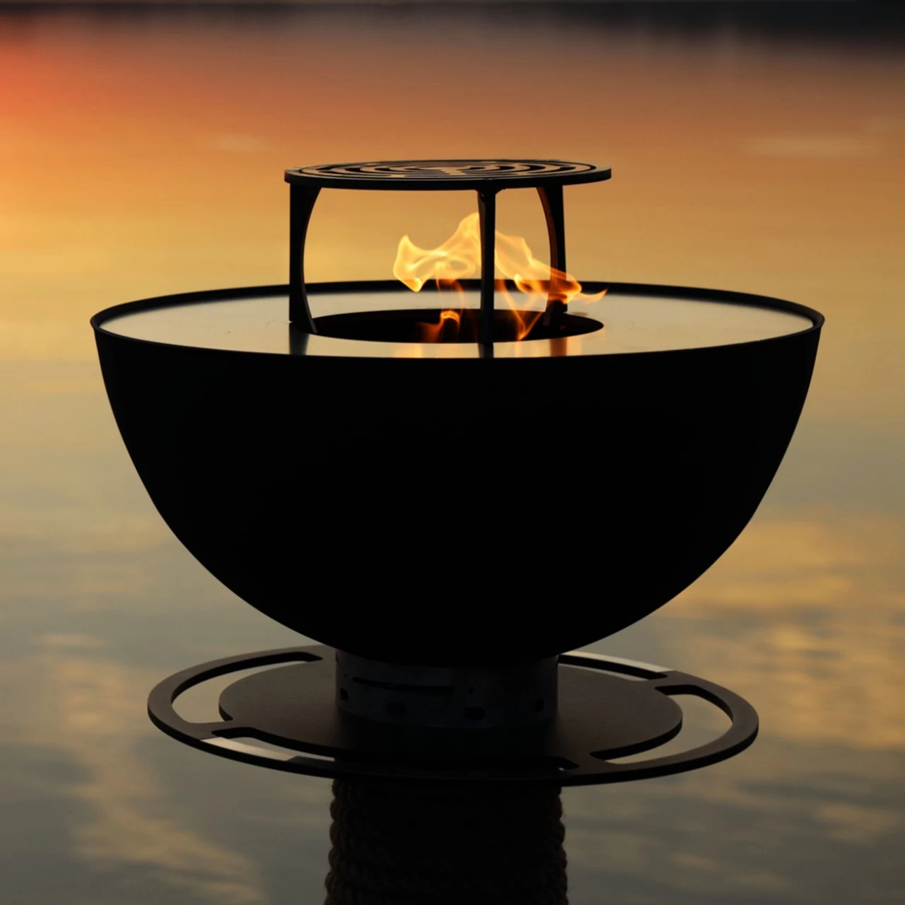 Juno 600 Gartenkamin Plancha Grill Schwarz – Bild 9