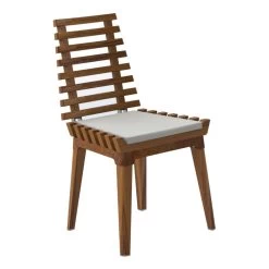 Nexo Iroko-Holz Garten Terrassen Stuhl Cortenstahl