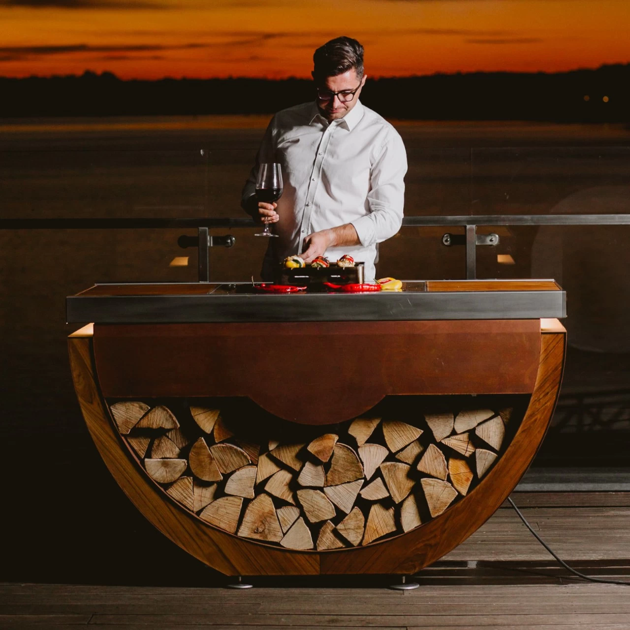 Narie Outdoor Kücheninsel Grill Cortenstahl – Bild 4