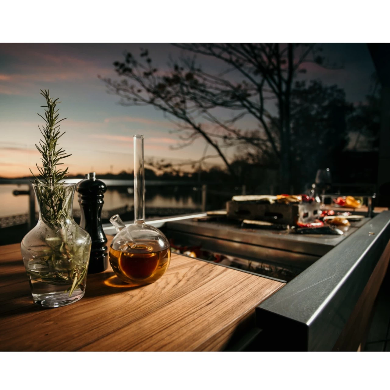 Narie Outdoor Kücheninsel Grill Schwarz – Bild 15