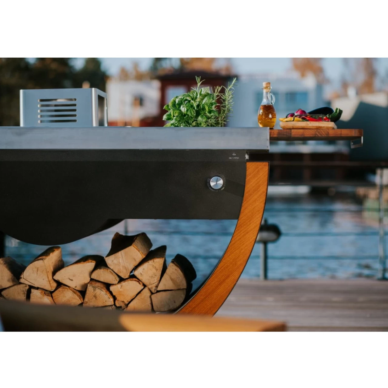 Narie Outdoor Kücheninsel Grill Schwarz – Bild 7