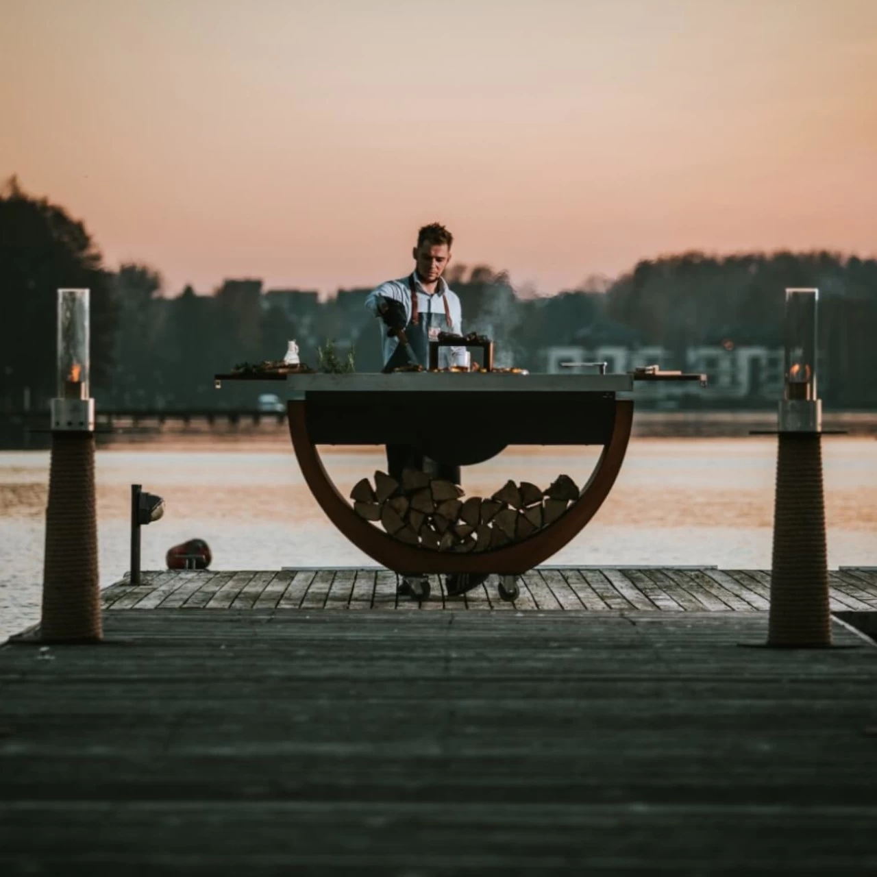 Narie Outdoor Kücheninsel Grill Schwarz – Bild 8