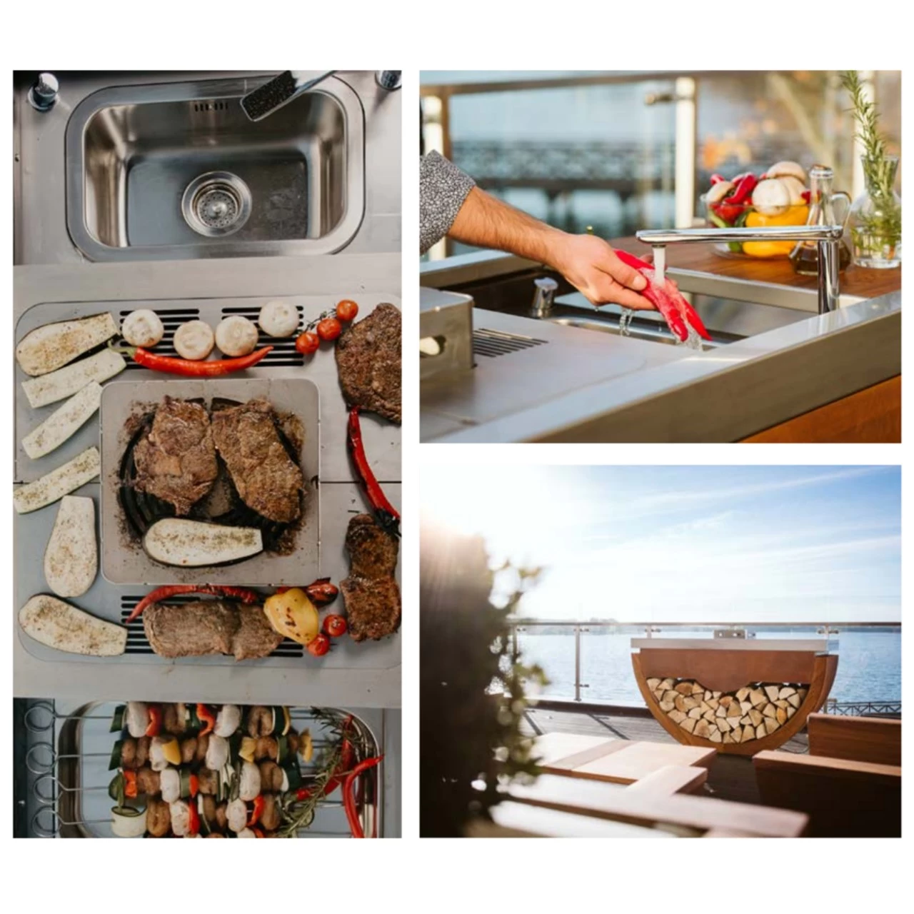 Narie Outdoor Kücheninsel Grill Schwarz – Bild 11