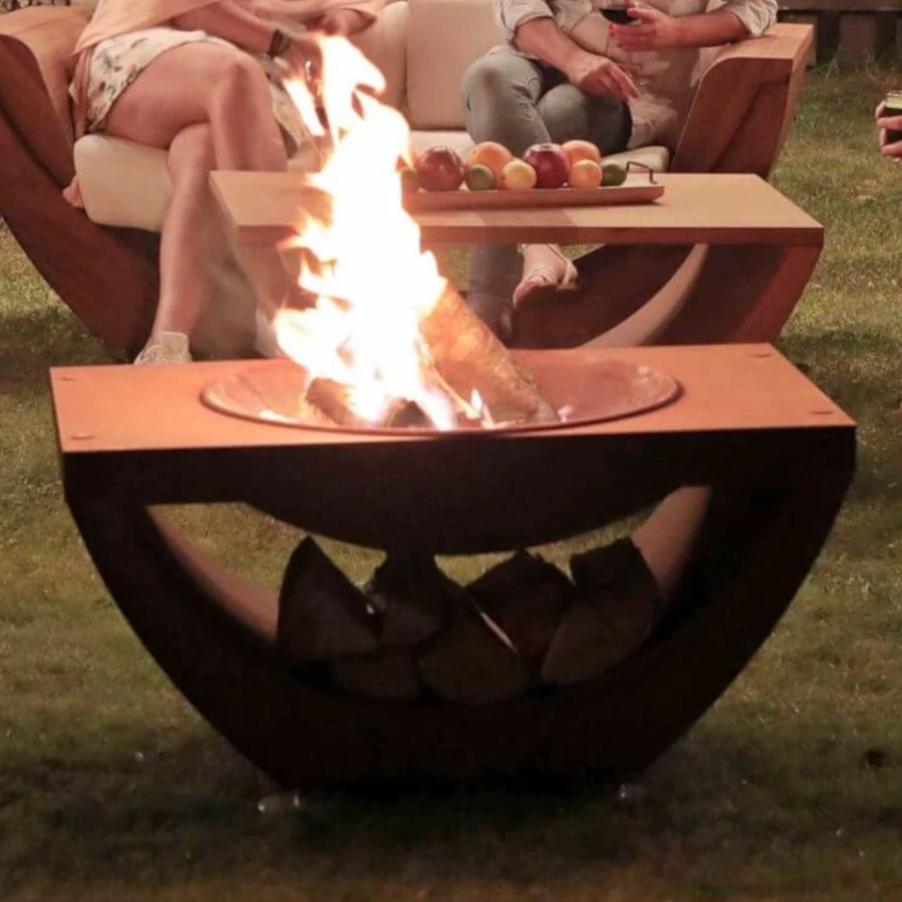 Narie Outdoor Feuerstelle / Feuerschale Cortenstahl – Bild 2