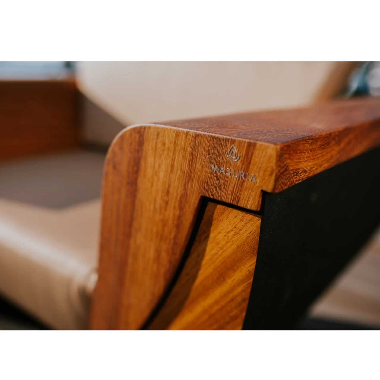 Narie Outdoor Sessel Schwarz Beige – Bild 7