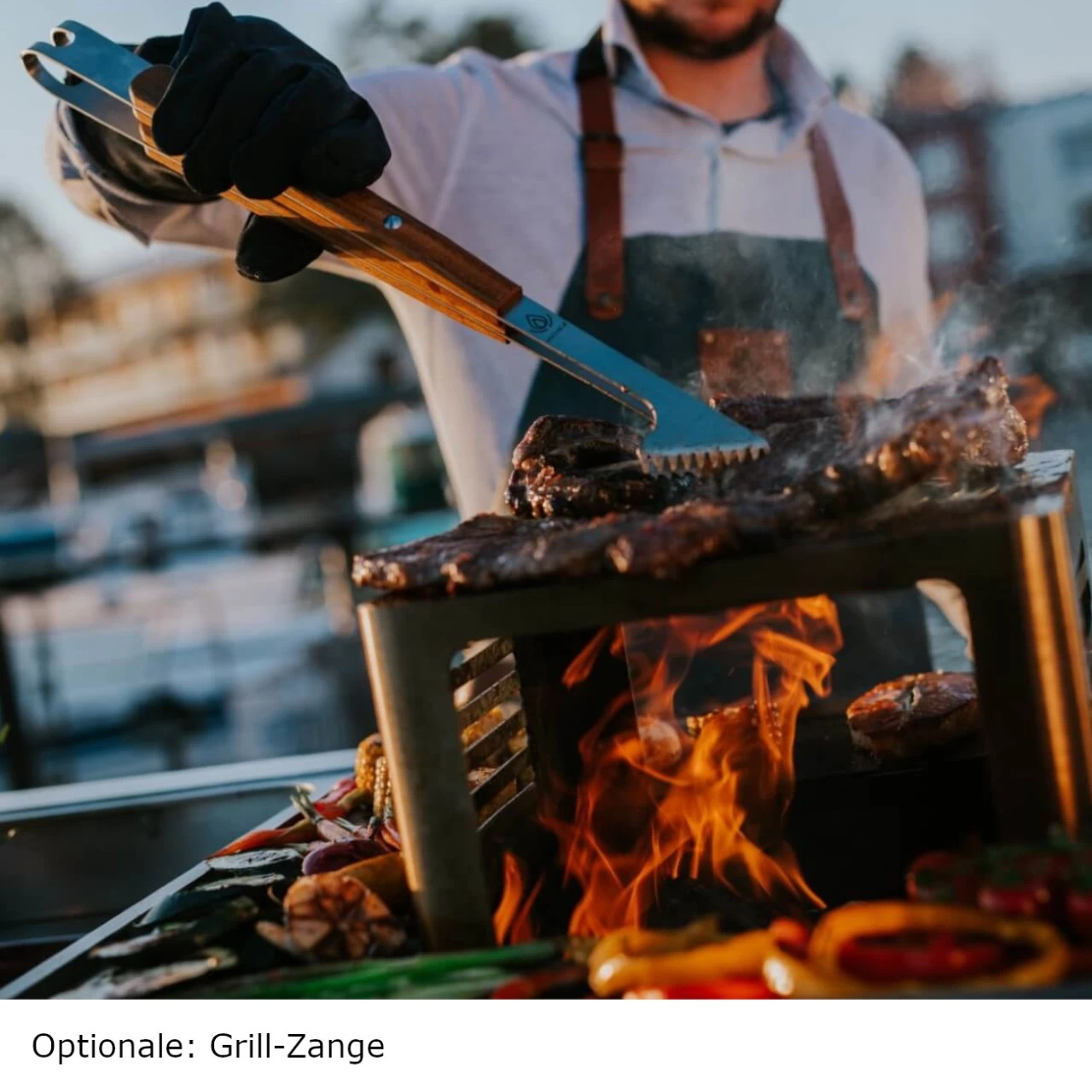 Juno 600 Gartenkamin Plancha Grill Cortenstahl – Bild 20