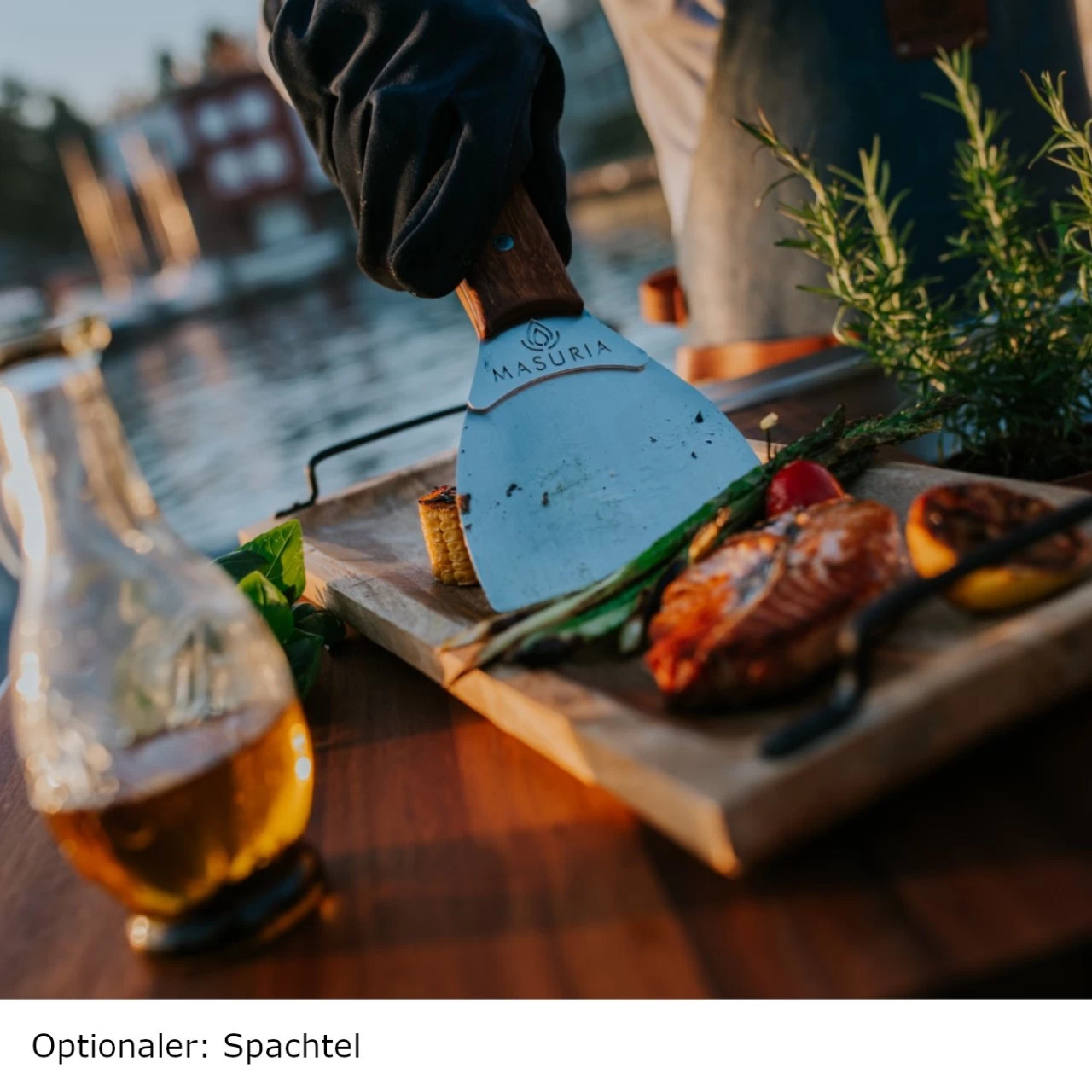 Juno 600 Gartenkamin Plancha Grill Cortenstahl – Bild 16