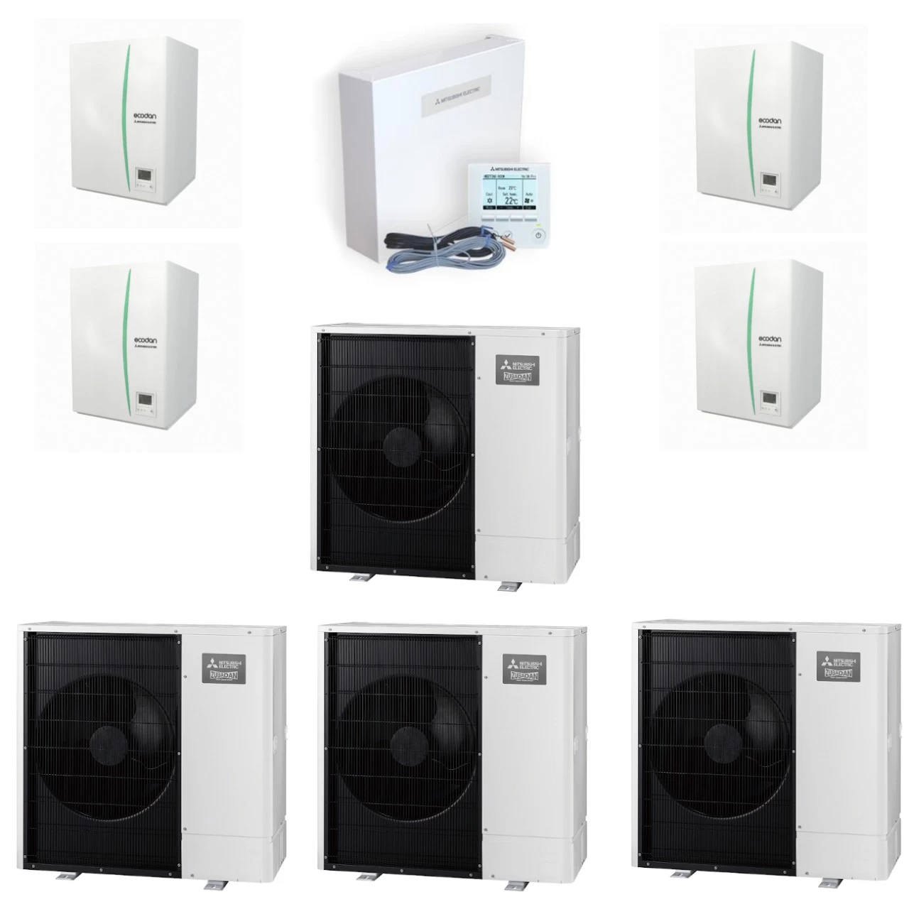 Zubadan Inverter Mit Hydromodul Kaskade Set Mit 56 Kw - SZ 4.140 Heizen