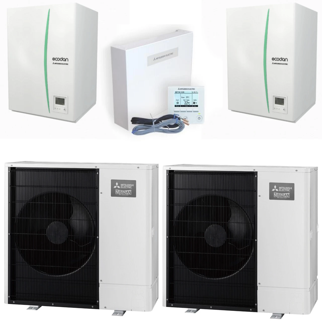 Zubadan Inverter Mit Hydromodul Kaskade Set Mit 16 Kw - SZ 2.80 Heizen