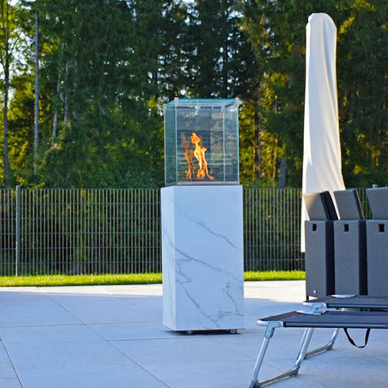 Neocube-o Calacatta Silk Terrassenstrahler / Heizstrahler – Bild 4