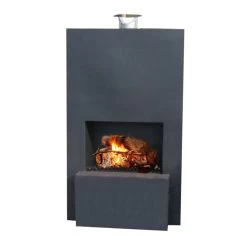 Outdoor/Garten Kamin Feuersäule Pinacate In Schwarz Stahl