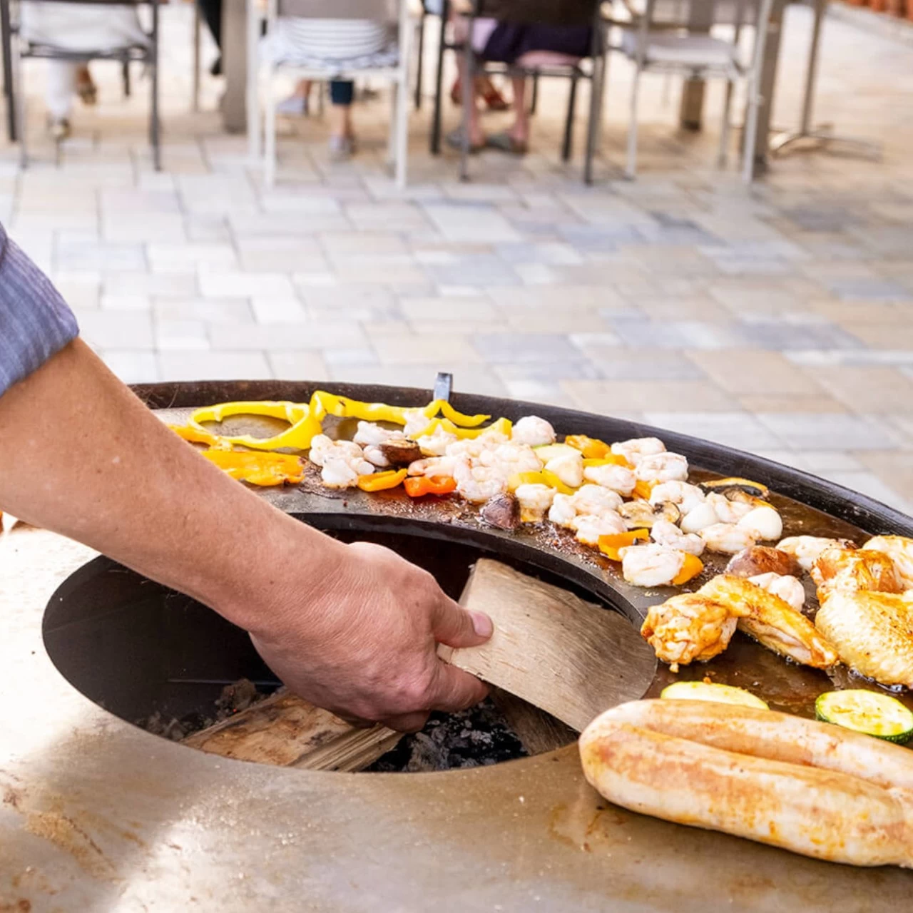 Gartenkamin Plancha Grill Premium PIO100 Cortenstahl – Bild 7