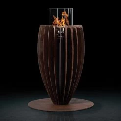 GlammFire Tuli Premium Stehtisch / Ethanolkamin Aus Corten Stahl