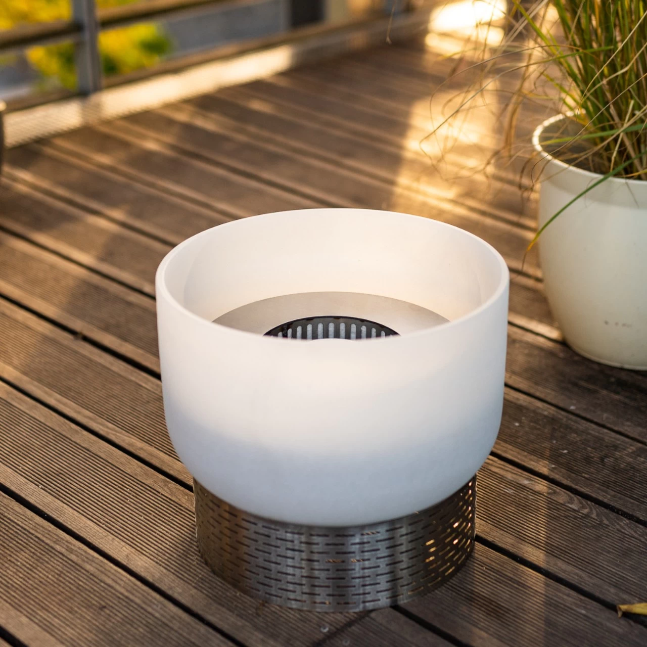 QFlame Ethanol Quarz Feuerschale Terrassen Set – Bild 7