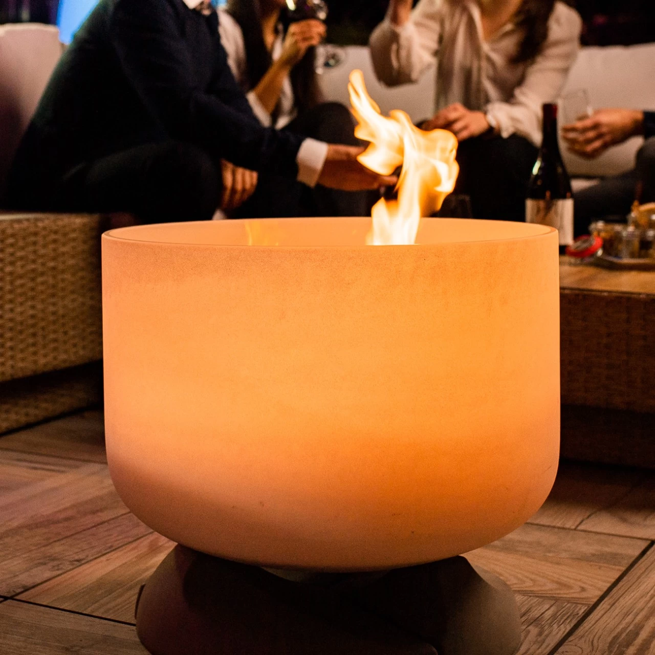 QFlame Ethanol Quarz Feuerschale Terrassen Set – Bild 2