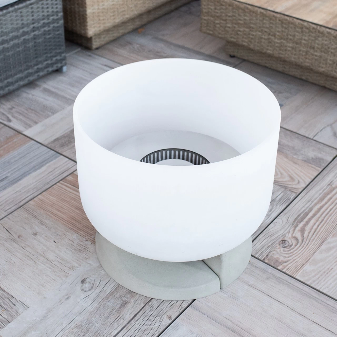 QFlame Ethanol Quarz Feuerschale Terrassen Set – Bild 9