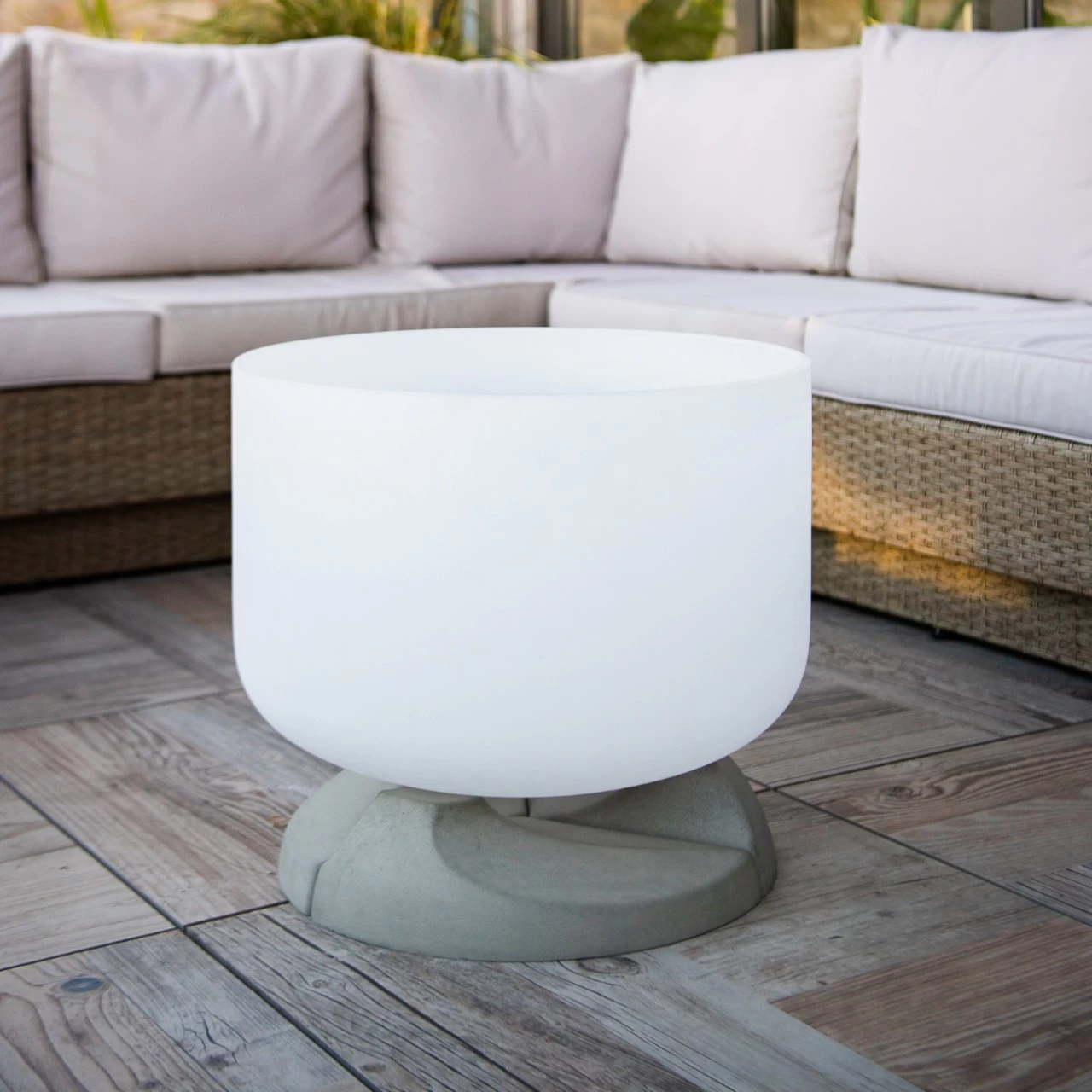 QFlame Ethanol Quarz Feuerschale Terrassen Set – Bild 4