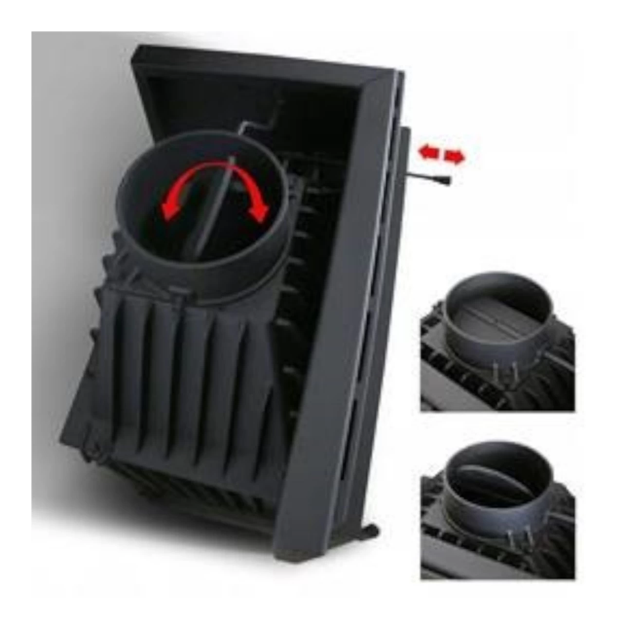 SIMPLE 8 Gusseiserner Kamineinsatz 8kW Links Verglast – Bild 8