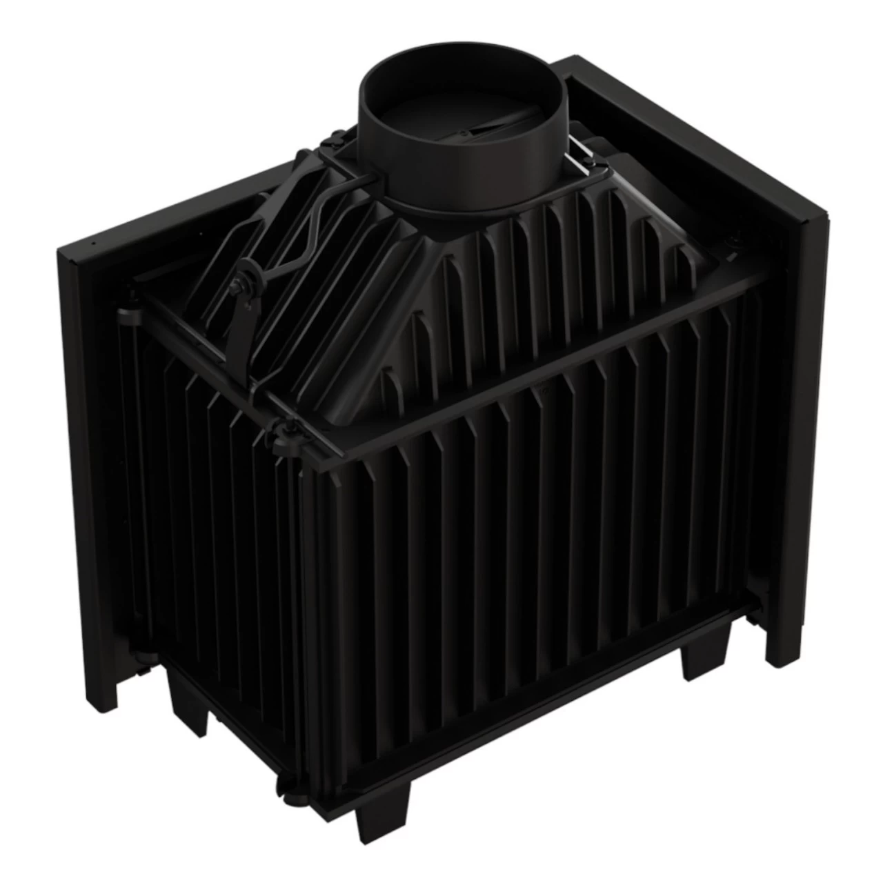 SIMPLE 8 Gusseiserner Kamineinsatz 8kW Links Verglast – Bild 5