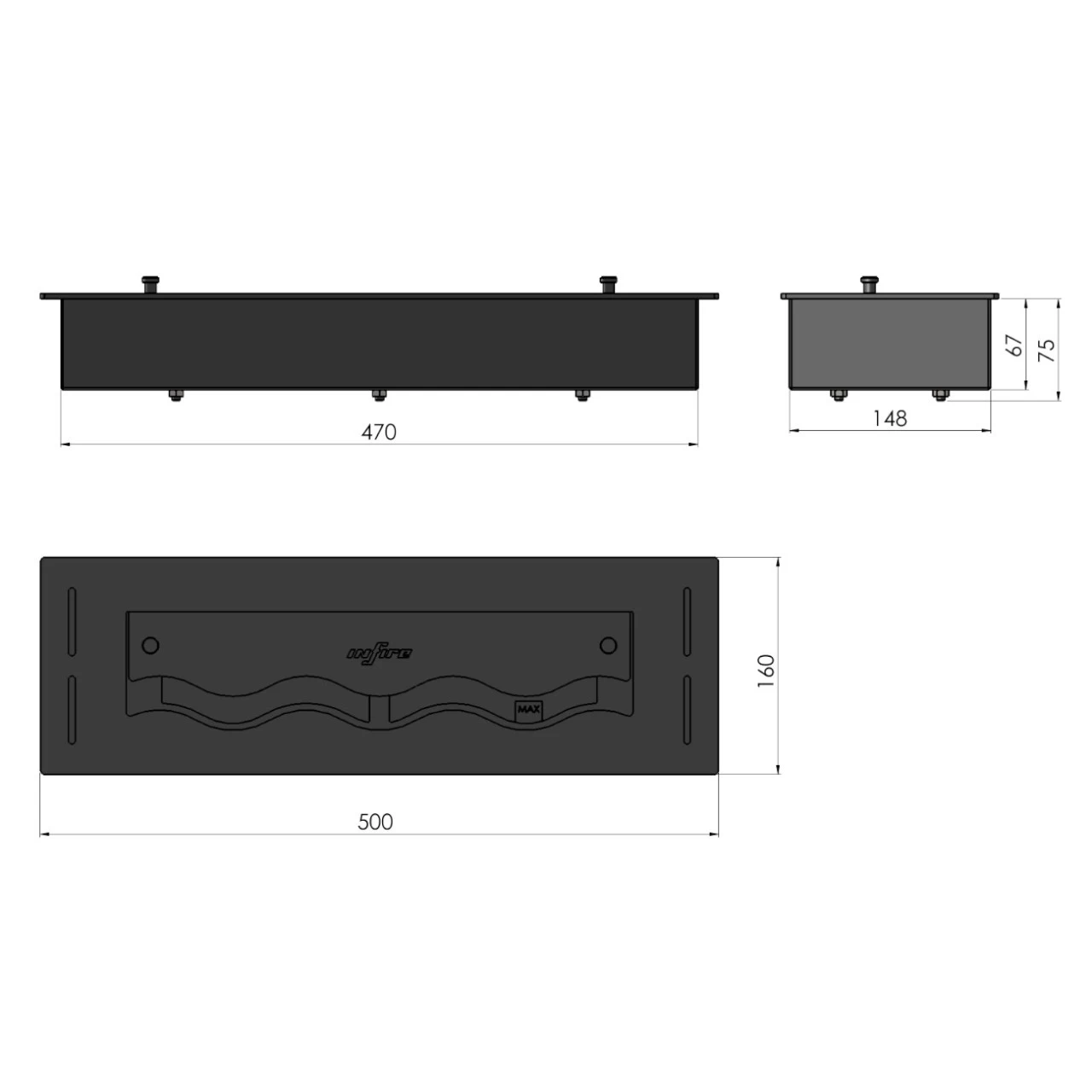 Slim Line Black 500 Ethanol Brenner – Bild 14