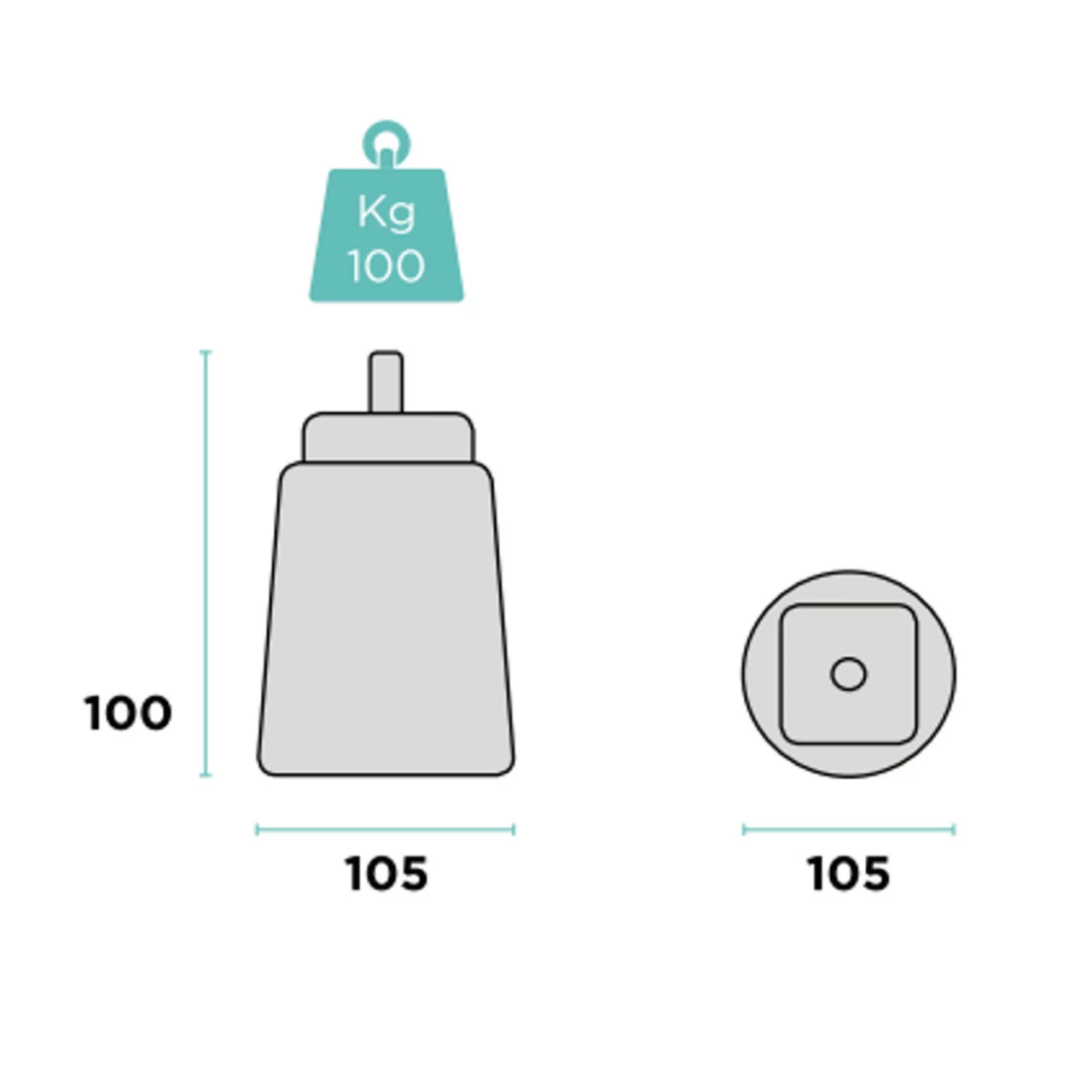 Untergestell / 4 Füße Für Klimaanlagen Und Wärmepumpen Bis 400 Kg – Bild 2