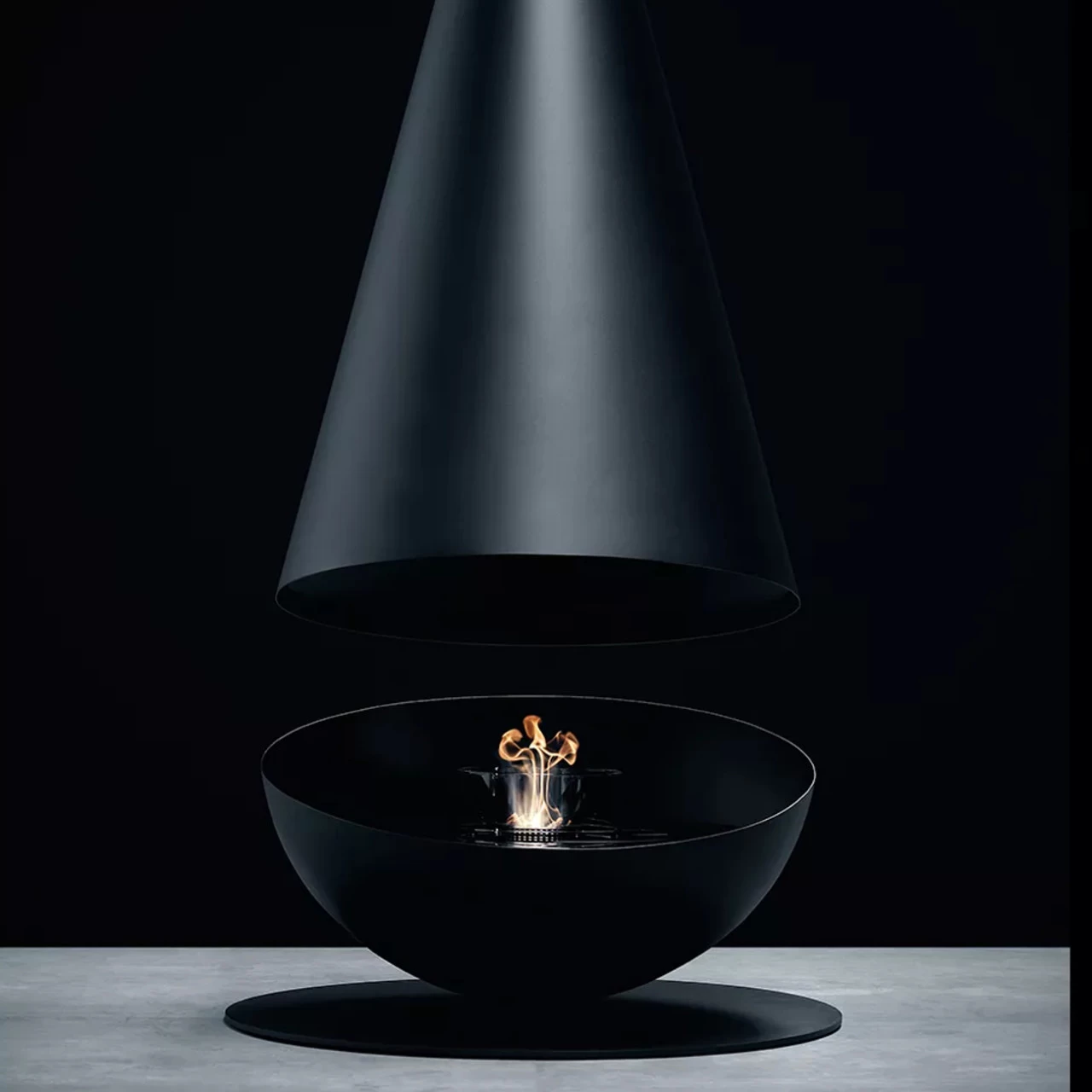 Thales Designer Bio-Ethanol Kamin Schwarz – Bild 2