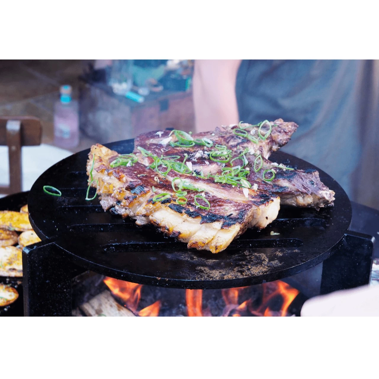 Gartenkamin Plancha Grill Premium PIO80 Cortenstahl – Bild 10