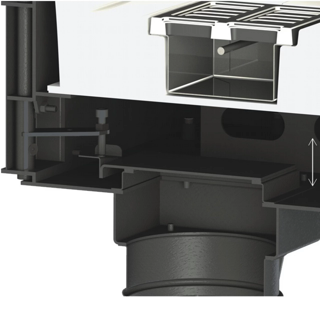 Therm 8CL Eck-Kamineinsatz Links 8kW Schwenktür – Bild 7