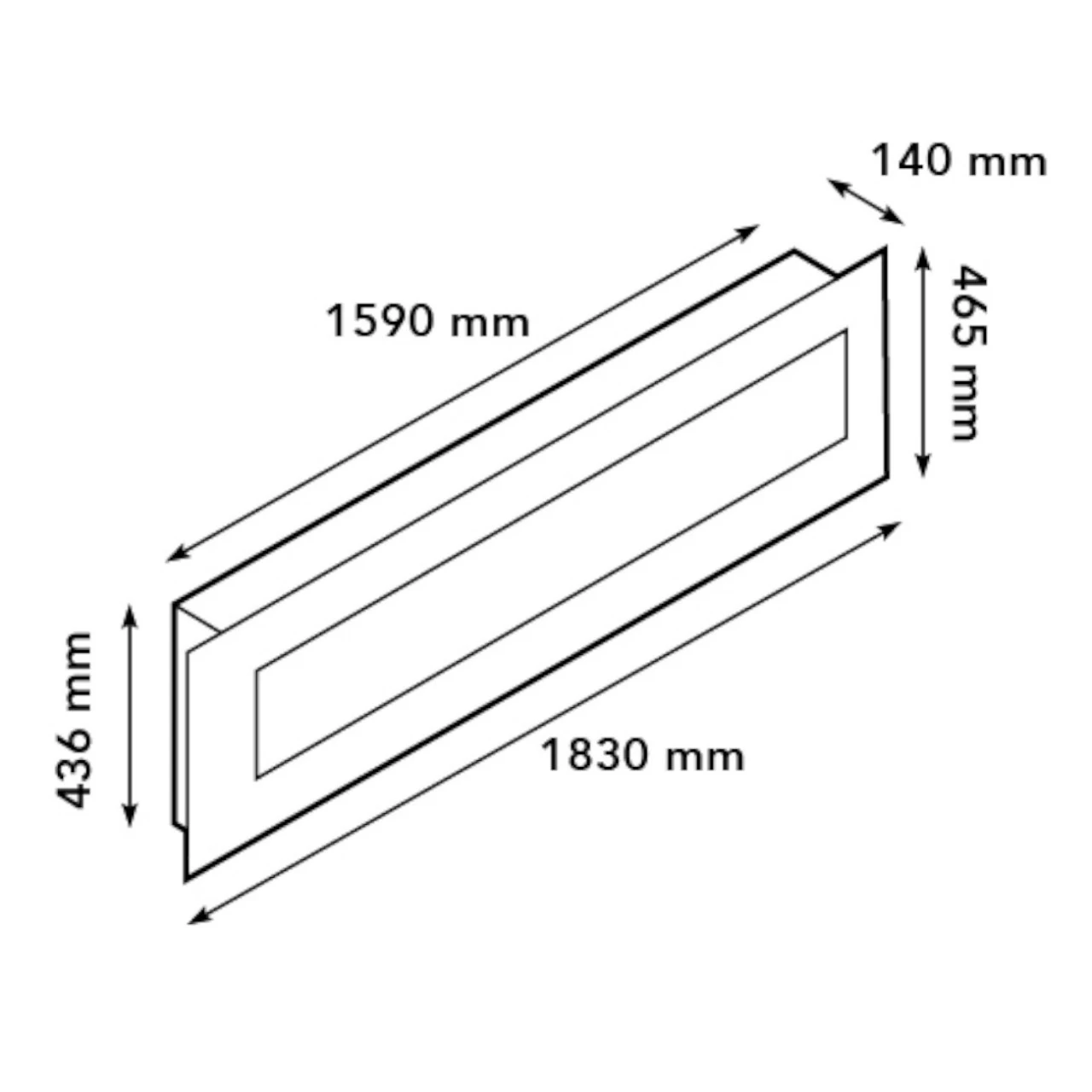Trivero 180 SMART LED Wandkamin Einbaukamin – Bild 9