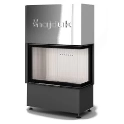 Volcano 2PATh Eck-Kamineinsatz Rechts 9kW Hebetür