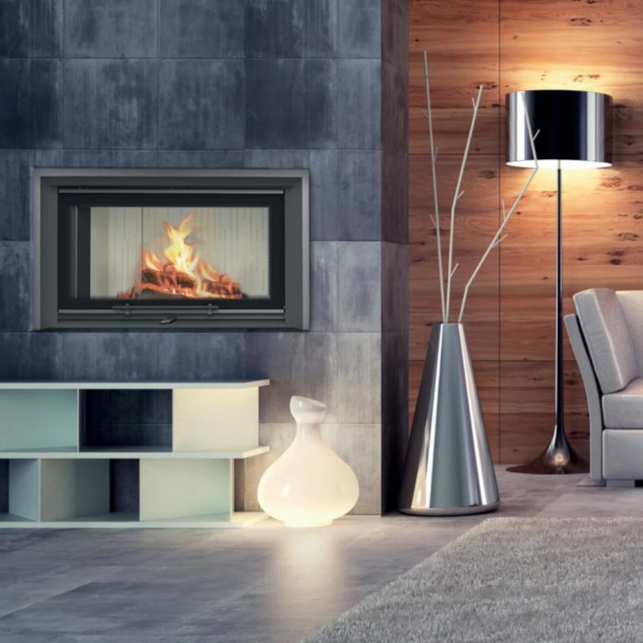 Aquatic WHV100 Wasserführender Kamineinsatz 14kW – Bild 2