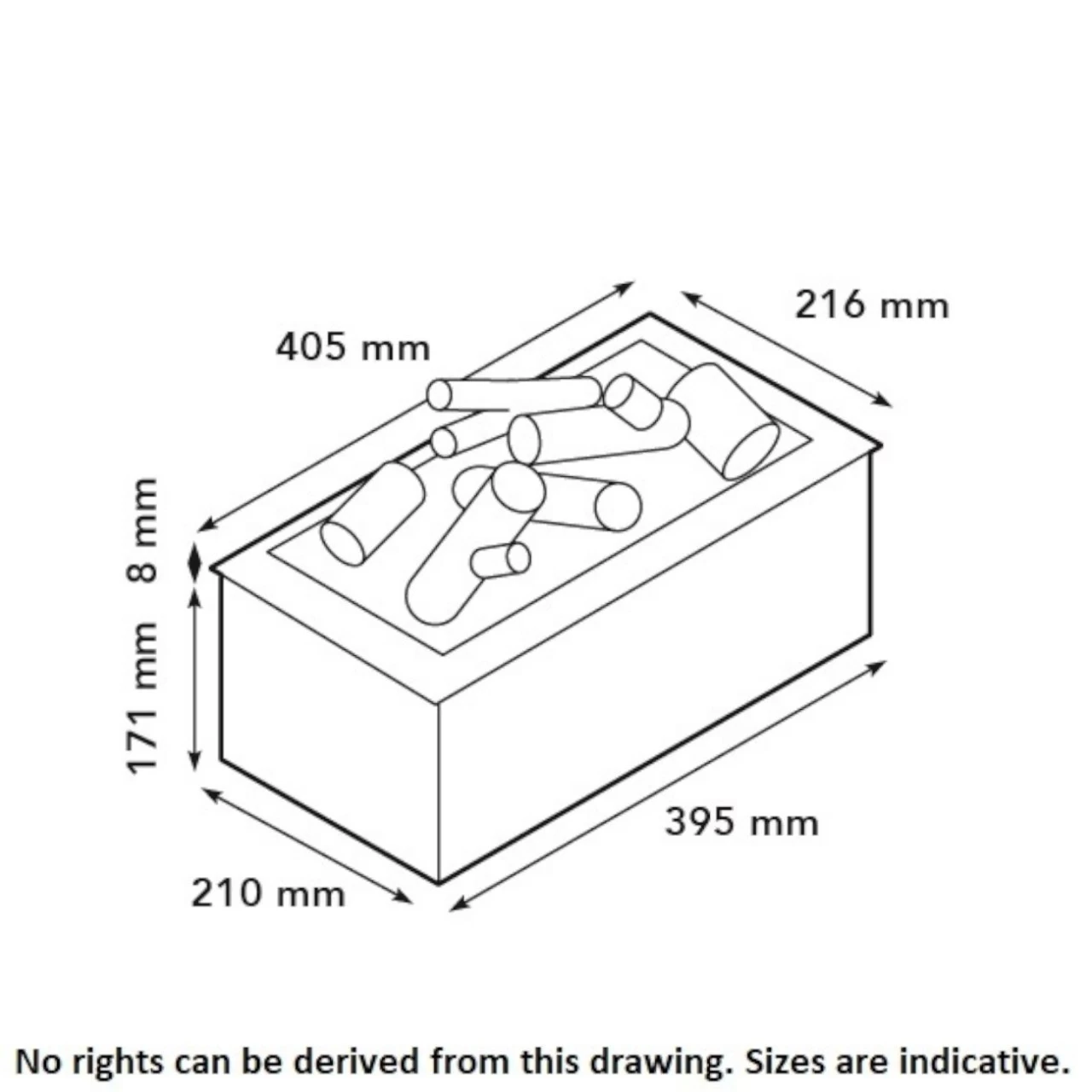 Basket Cassette 400 Opti-Myst Wasserdampf Kamin – Bild 7