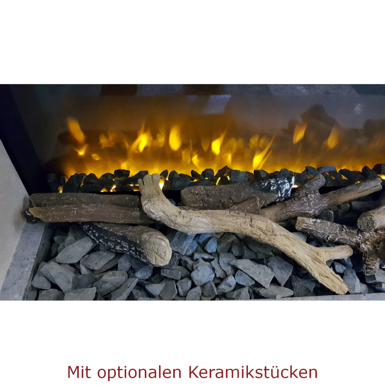 Santos Fossil Stone LED Deko Kamin – Bild 6