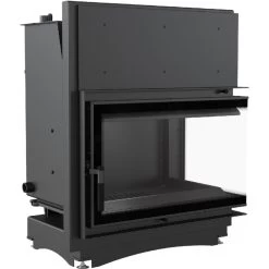 Zuzia Eco Aqua 12kW Deco Wasser Eckkamineinsatz Rechts Verglast